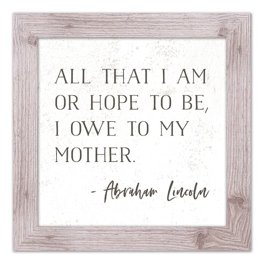 I Owe to My Mother Western White Framed Print